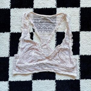 Victoria’s Secret White Lace Racerback Bralette S